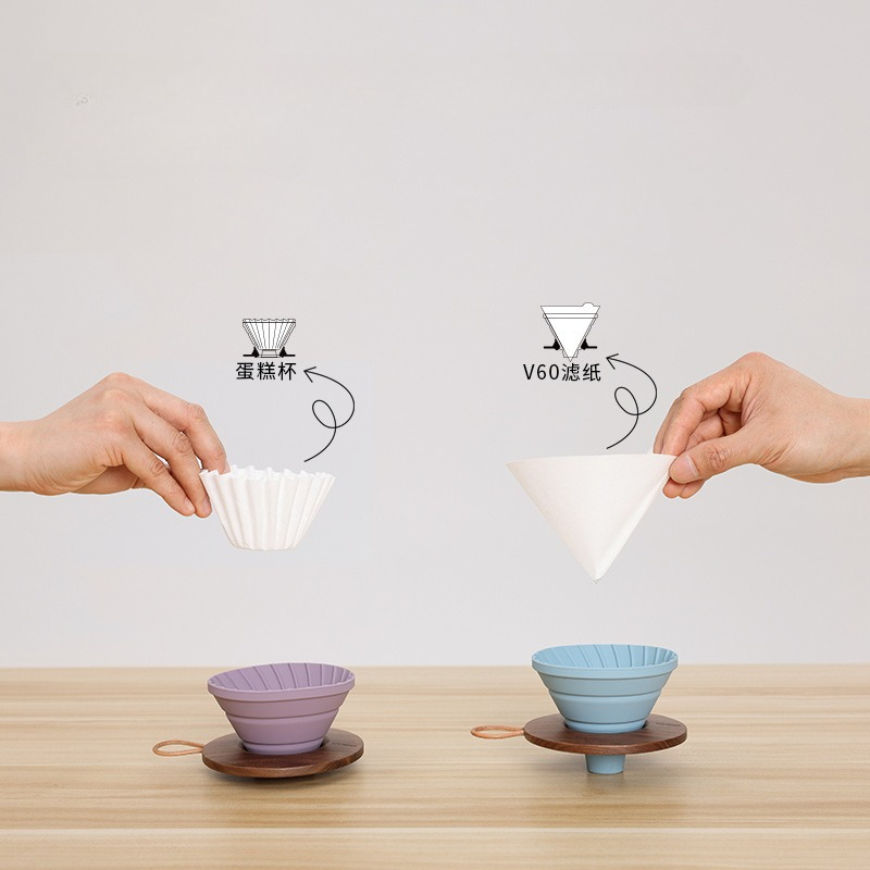 휴대용 접이식 실리콘 커피 필터 머그 재사용 가능 커피 - Coffee Equipment V60 리뷰 및 가격