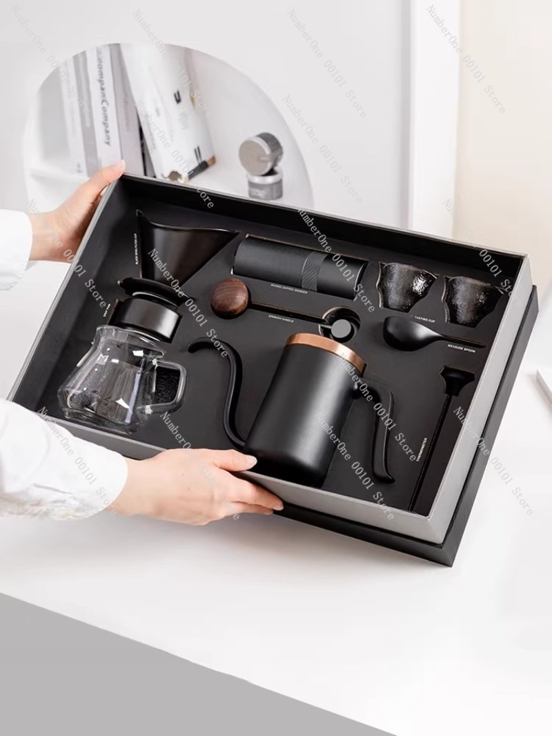 수동 커피 메이커 세트 선물 상자 그라인더 필터 컵 푸 - Coffee Equipment Kit 리뷰 및 가격